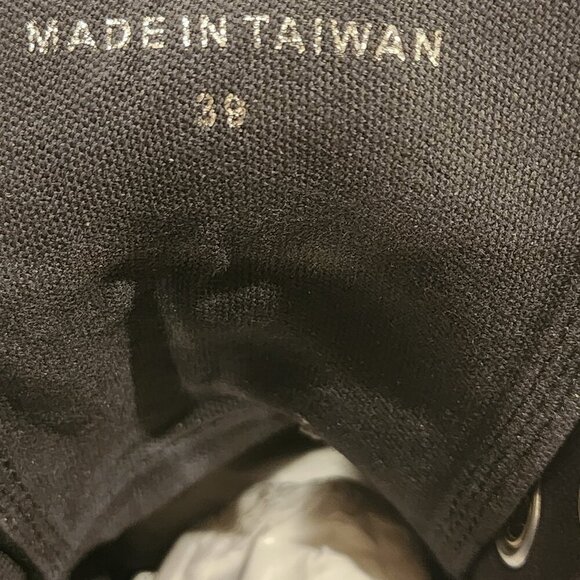 Maison Margiela MM6 Platform High-Top Sneakers Black Size 39 - Suede Logo Print - Picture 5 of 7